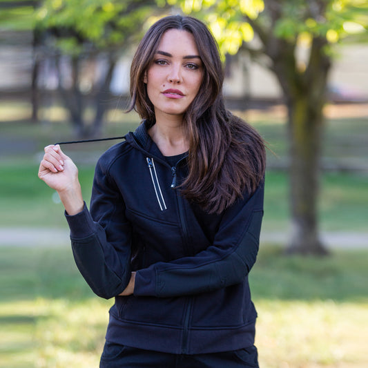 FELPA FULL ZIP CON CAPUCCIO LADY - Linea Professional