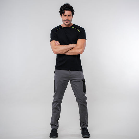 PANTALONE MULTITASCHE ELASTICIZZATO BICOLOR MAN - Linea Work